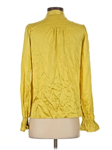 SECRET MISSION Long Sleeve Silk Top (view 2)
