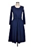 Talbots Solid Blue Casual Dress Size 10 - photo 1