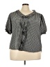 Cato Checkered-gingham Black Short Sleeve Blouse Size 26 - 28 - photo 1