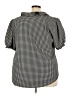 Cato Checkered-gingham Black Short Sleeve Blouse Size 26 - 28 - photo 2