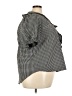 Cato Checkered-gingham Black Short Sleeve Blouse Size 26 - 28 - photo 4