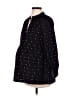 Hatch 100% Cotton Polka Dots Black Purple Long Sleeve Blouse Size XS Maternity (0) - photo 1