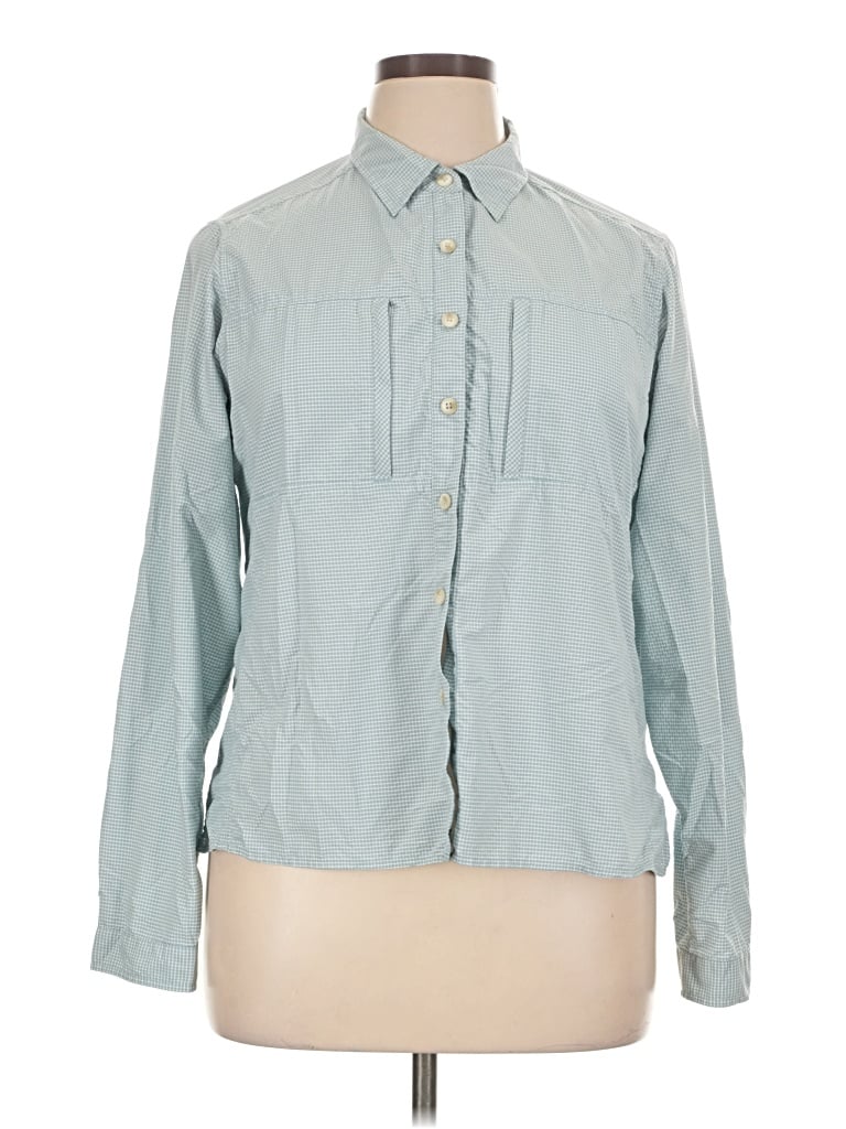 Pre-owned Exofficio Long Sleeve Button Down Shirt In Blue