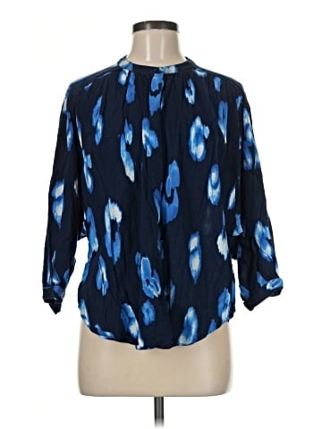 Kaari Blue 3/4 Sleeve Blouse (view 1)
