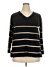 Bobeau Stripes Black Pullover Sweater Size 2X - photo 1