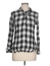 Gilli 100% Rayon Plaid Gray Long Sleeve Blouse Size L - photo 1