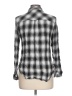 Gilli 100% Rayon Plaid Gray Long Sleeve Blouse Size L - photo 2