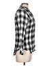 Gilli 100% Rayon Plaid Gray Long Sleeve Blouse Size L - photo 4