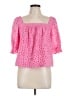 1.State 100% Cotton Pink 3/4 Sleeve Blouse Size L - photo 1