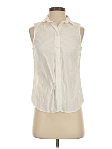 J.Crew Factory Store Sleeveless Button-Down Shirt (view 1)