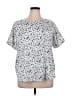 The Main Street Exchange 100% Polyester White Short Sleeve Blouse Size XL - photo 1