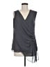 Cynthia Steffe 100% Silk Gray Sleeveless Silk Top Size M - photo 1