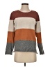 Pinque Color Block Brown Pullover Sweater Size S - photo 1