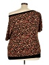Cato Brown Short Sleeve Blouse Size 22 - photo 2