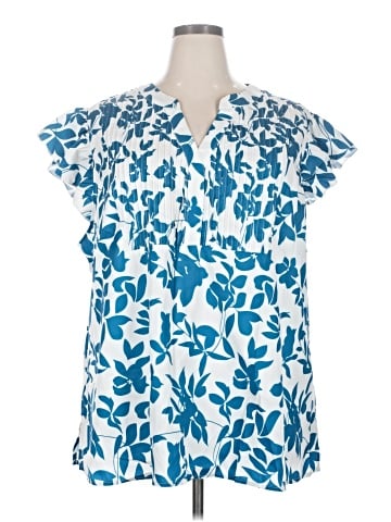 BLOOMCHIC Short Sleeve Blouse (view 1)