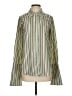 Kittenish 100% Polyester Stripes Green Long Sleeve Blouse Size XS - photo 1