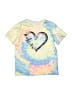 Shein Tie-dye Yellow Short Sleeve T-Shirt Size 8 - photo 1