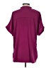 Glam 100% Polyester Burgundy Short Sleeve Blouse Size S - photo 2