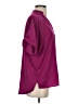 Glam 100% Polyester Burgundy Short Sleeve Blouse Size S - photo 4