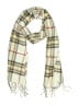 V.Fraas 100% Acrylic Plaid Ivory Scarf One size - photo 1