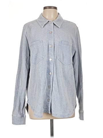 Pale Sky Long Sleeve Button-Down Shirt (view 1)