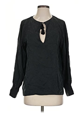 Nili Lotan Long Sleeve Silk Top (view 1)