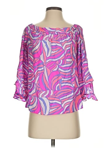 Alice & Trixie 3/4 Sleeve Silk Top (view 1)