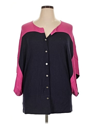 RENA LANGE 3/4 Sleeve Silk Top (view 1)