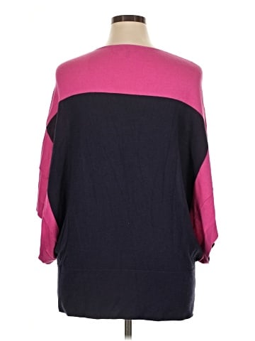 RENA LANGE 3/4 Sleeve Silk Top (view 2)