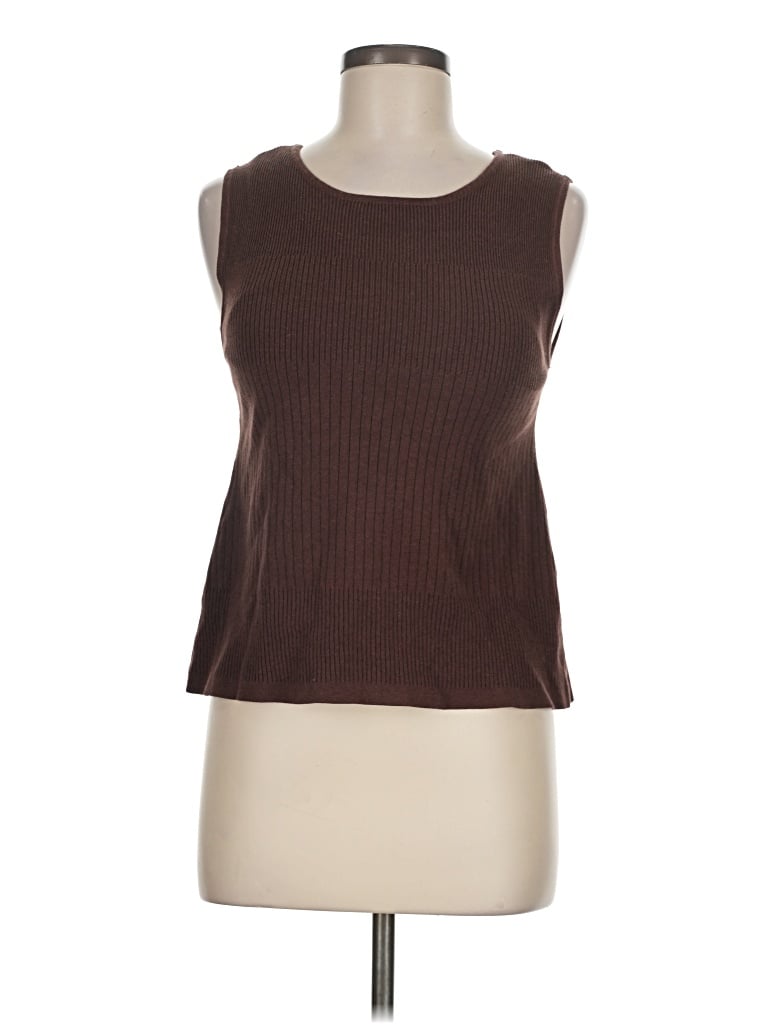 Pre-owned Klassy Network Sleeveless T-shirt In Brown