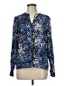 Kenar 100% Polyester Animal Print Blue Long Sleeve Blouse Size M - photo 1