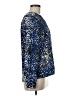 Kenar 100% Polyester Animal Print Blue Long Sleeve Blouse Size M - photo 4