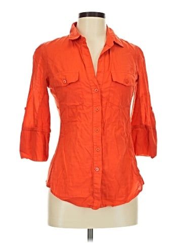 Fei 3/4 Sleeve Button-Down Shirt (view 1)