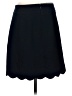 Ann Taylor LOFT 100% Polyester Solid Black Formal Skirt Size 4 - photo 2