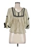 Rebellion Green 3/4 Sleeve Blouse Size M - photo 1