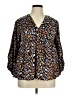Entro Brown Long Sleeve Blouse Size XL (estimated) - photo 1
