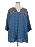 BLOOMCHIC 100% Polyester Blue 3/4 Sleeve Blouse Size 26 - photo 1