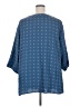 BLOOMCHIC 100% Polyester Blue 3/4 Sleeve Blouse Size 26 - photo 2