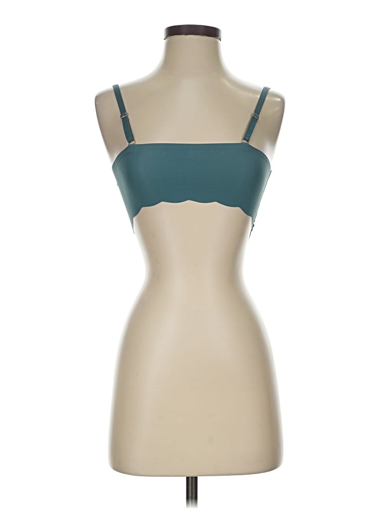 Pre-owned Danskin Tube Top Teal Strapless Neckline Tops