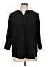 Talbots Outlet 100% Polyester Polka Dots Black 3/4 Sleeve Blouse Size Lg Petite - photo 1