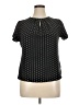 Lands' End 100% Polyester Black Short Sleeve Blouse Size 14 (petite) - photo 1