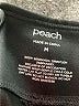 Peach Solid Black Dress Pants Size M - photo 7
