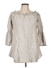 Boho Chic Gray 3/4 Sleeve Blouse Size L - photo 1