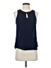 Lily White 100% Polyester Blue Sleeveless Blouse Size S - photo 1