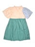 Shein 100% Cotton Color Block Teal Dress Size 6 - photo 1