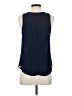 Lily White 100% Polyester Blue Sleeveless Blouse Size S - photo 2