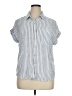 Korye Stripes Blue Short Sleeve Button-Down Shirt Size XL - photo 1