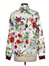Unbranded 100% Polyester Floral White Long Sleeve Blouse Size M - photo 2
