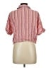 Kut from the Kloth Stripes Pink Short Sleeve Blouse Size L - photo 2