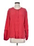 Mirth 100% Silk Red Long Sleeve Silk Top Size S - photo 1